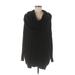 Victoria's Secret Casual Dress - Sweater Dress Cowl Neck Long sleeves: Black Print Dresses - Women's Size Medium