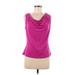 Calvin Klein Sleeveless Top Pink Print Cowl Neck Tops - Women's Size Medium