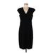 Akris Punto Casual Dress - Sheath: Black Solid Dresses - Women's Size 10