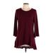 Suzanne Betro 3/4 Sleeve Top Burgundy Boatneck Tops - Women's Size Large