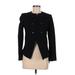 Derek Lam Wool Blazer Jacket: Below Hip Black Print Jackets & Outerwear - Women's Size 6