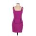 Robert Rodriguez Casual Dress - Mini Square Sleeveless: Purple Print Dresses - Women's Size 6