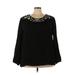 Lane Bryant Long Sleeve Top Black Keyhole Tops - Women's Size 22 Plus