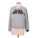 AIKO Sweatshirt: Gray Graphic Tops - Women's Size Medium