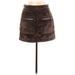 Free People Casual Mini Skirt Mini: Brown Solid Bottoms - Women's Size 10