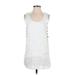 Very J Casual Dress - Shift Scoop Neck Sleeveless: White Print Dresses - Women's Size Small