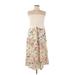 Torrid Casual Dress - Midi Open Neckline Sleeveless: Ivory Print Dresses - New - Women's Size Medium Plus