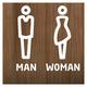 Toilet Sign,Acrylic Men's and Women's Bathroom Sign Decor Figure Set,Modern Restroom Sign,Bathroom Door Signs,Toilet Signs (White Unisex) (White Unisex) (Gold Unisex) (Color : Wit, Size : Unisex)