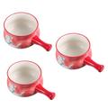 TOPBATHY 3 Pcs Small Nonstick Frying Pan with Lid Milk Pan Non Stick Ceramic Milk Warmer Milk Cooking Pot Non-Stick Sauce Pan Mini Oven Single Handle Ceramics Kitchen Pot