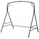 COSTWAY Metal Swing Frame, Heavy Duty A-Frame Swing Stand with Reinforced Bars and Hanging Rings, Outdoor 2 Hanging Ways Swing Seat Frame for Patio Garden Backyard Porch (170 x 118 x 165 cm)