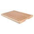 Wooden Bread Cutting Board with Crumb Catcher 36.5cm x 25.5cm Brown