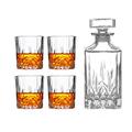 YOtat Old Fashion Wine Barrel Set of 2/4/6 Glasses Crystal Whiskey Glasses, Tumblers for Drinking Bourbon, Scotch, Irish Whisky, Large 7.44Oz Premium Crystal Glass Tasting Cups Gifts for Men (4Cups)