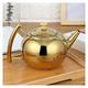Enamel teapot,Whistling Kettle, teapot Kettle Tea Kettle 304 Stainless Steel Water Kettle Coffee Pot Tea Pot with Filter Kitchen Cooking Tool for Restaurant Hotel (Gold 2l) (Color : Gold 2l)