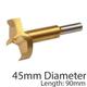 PRO 45mm Titanium Coated Forstner Bits Flat Bottom Hole Saw / Core Drill Cutter