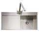 Caple CU100/L Cubit 100 Single Bowl Inset Sink Left Hand Drainer - STAINLESS STEEL