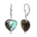 Labradorite Earring in Rhodium Overlay Sterling Silver 43.00 ct 43.000 Ct.