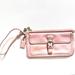 Coach Bags | Coach Zip Leather Wallet Clutch Case Rare Leather Pink | Color: Pink | Size: Os