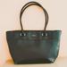 Kate Spade Bags | Kate Spade Large Leather Tote Bag Black With Silver Tone Hardware | Color: Black/Silver | Size: 12"W X 10"H X 5"D