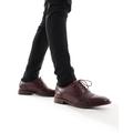 Base London Cast Washed Brogue Shoe in Dark Red