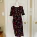 Lularoe Dresses | Lularoe Julia Women's Dress Size Small, Floral / Multicolored | Color: Black/Purple | Size: S