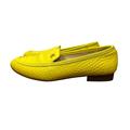 Ralph Lauren Shoes | Lauren Ralph Lauren Yellow Croc Loafers Leather Blend Flats Size 7 | Color: Yellow | Size: 7