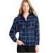 Burberry Tops | Burberry Brit Window Pane Check Blue Black Button Down Shirt Medium | Color: Black/Blue | Size: M