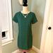 J. Crew Dresses | Jcrew Green Print Slip Over Head Dress | Size 2 | Like New | Color: Green | Size: 2