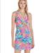 Lilly Pulitzer Dresses | Lilly Pulitzer Harper Shift Dress In Seaside Aqua Breezy Babe Sz M | Color: Blue/Pink | Size: M