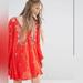 Free People Dresses | Free People Red Flower Embroidered Dress | Color: Cream/Red | Size: Xs