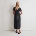 Madewell Dresses | Madewell V-Neck Flutter-Sleeve Midi Dress Nm483 | Color: Black/White | Size: 00