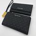 Michael Kors Bags | Michael Kors Large Double Zip Wallet Wristlet & Trifold Wallet Black | Color: Black/Silver | Size: Large