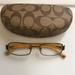 Coach Accessories | Guc Coach Taryn Rx Glasses With Case ( Dark Brown And Yellow) | Color: Brown/Yellow | Size: Os