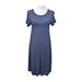 Lularoe Dresses | Lularoe Carly Dress Size Xs Ribbed Blue | Color: Blue | Size: Xs