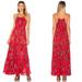 Free People Dresses | Free People Intimately Garden Party Red Floral Maxi Dress Boho Bohemian L | Color: Red | Size: L