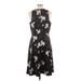 Banana Republic Casual Dress - A-Line Crew Neck Sleeveless: Black Print Dresses - Women's Size 12