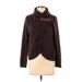 L-RL Lauren Active Ralph Lauren Cardigan Sweater: Brown Print Sweaters & Sweatshirts - Women's Size Small