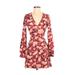 Obey Worldwide Casual Dress - Wrap: Orange Floral Dresses - Women's Size Small