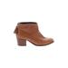 TOMS Ankle Boots: Brown Solid Shoes - Women's Size 8 1/2 - Round Toe