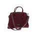 Kate Spade New York Leather Satchel: Pebbled Burgundy Graphic Bags