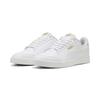 Sneaker PUMA "SHUFFLE", Gr. 37, weiß (puma weiß, puma weiß, puma team gold), Synthetik, unifarben, kontrastfarbene Details, sportlich, Schuhe