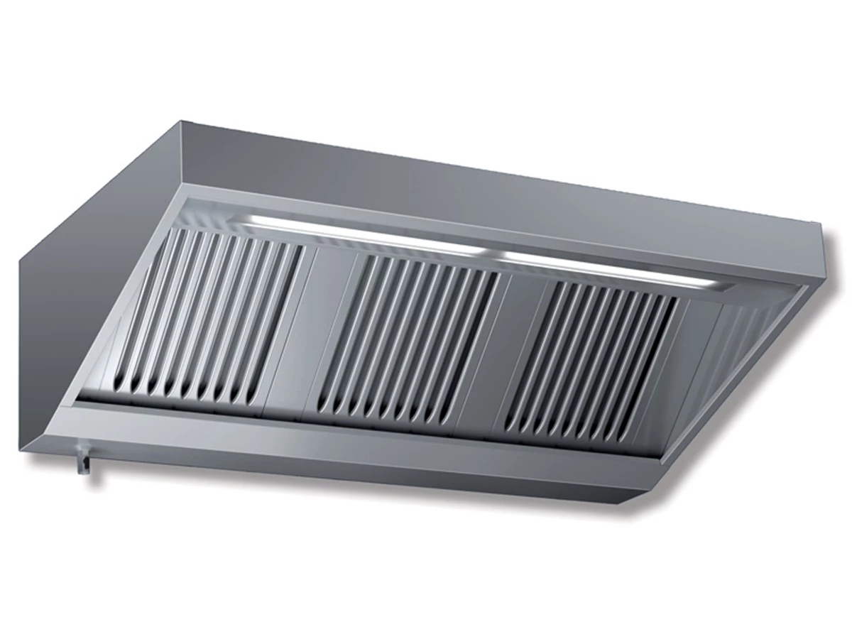 A&S polarny Wandhaube ohne Motor Edelstahl Beleuchtung 2600x700x450mm Filtertyp B Image