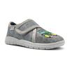 Hausschuh RICHTER "Mailo", Kinder, Gr. 33, Normalschaft, grau (grau, traktor), Textil, bedruckt, casual, Schuhe, Klettschuh, Kindergarten Schuh mit Traktor-Motiv