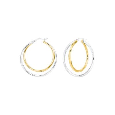 Paar Creolen AMOR "2026242", gold (silberfarben, gelbgoldfarben), Ohrringe, Damen, Silber 925 (Sterlingsilber) Image