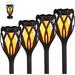 Tall Solar Lights, Pathway Torch Lights With Flickering Flame 4-Pack Led, 3-In-1 Solar Landscape Lights (Set Of 4)