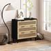 Rattan Dressers Chest of 3 Drawers, Corner Bedside Table for Entryway