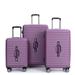 3 Piece Luggage Sets PC+ABS Lightweight Suitcase with Two Hooks, 360° Double Spinner Wheels, TSA Lock, (21/25/29)