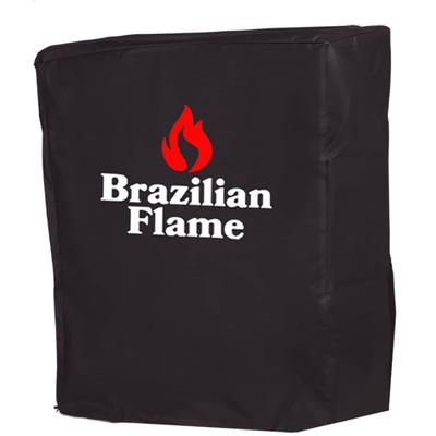 Brazilian Flame 5-Skewer Rotisserie BBQ Grill Cover Waterproof, Tearproof, and UV Resistant PVC-Coated Polyester in Black - N/A