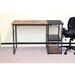 HomeRoots 47" Brown and Black Writing Desk