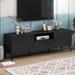 TV Stand for 70 inch TV,Entertainment Center with Adjustable Shelves,1 Drawer and Open Shelf,TV Console Table,Metal Feet