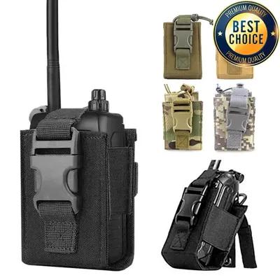 1000D Portable Tactical Molle Radio Walkie Talkie Pouch Holder Pocket Interphone Holster Carry Bag Walkie-Talkie Case Holder